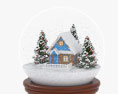 Стеклянный шар со снегом 3D модель