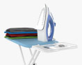 Ironing Board with Iron and Clothes 3d model