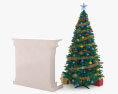 Kamin mit Weihnachtsbaum 3D-Modell