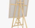 Chevalet avec palette de peinture Modèle 3d