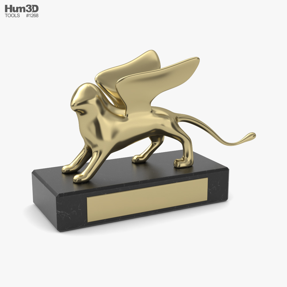 Golden Lion Award Trophy 3D model