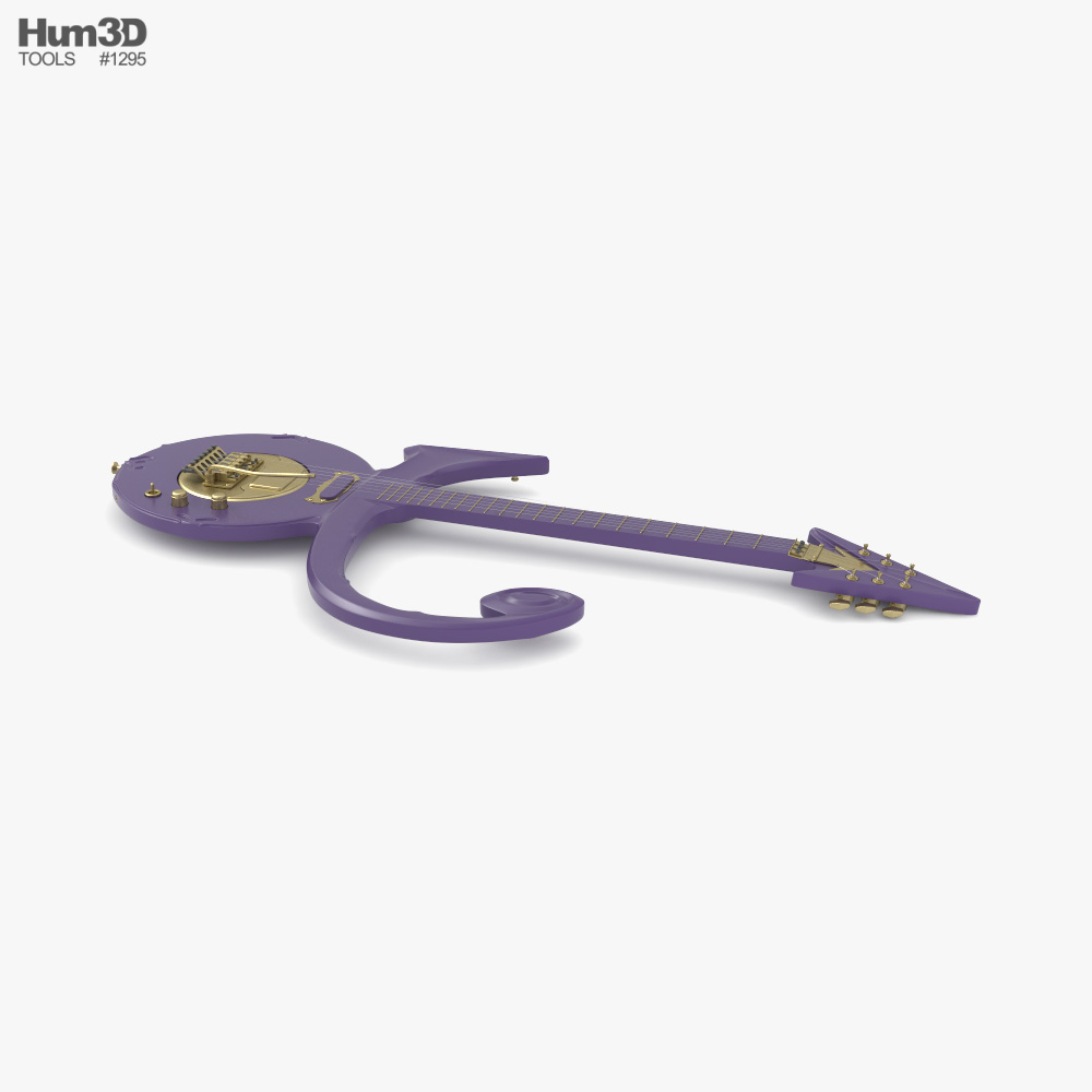 Prince Guitar Purple Rain 3D model