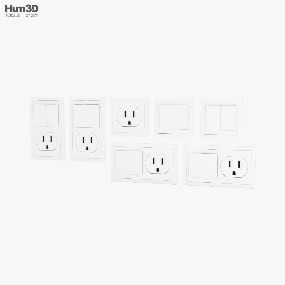 Switch And Socket Type B USA 3D model