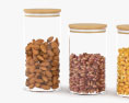 Set Of Glass Jars With Seeds 3D-Modell