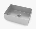 Undermount Aluminium Kitchen Sink 3d model