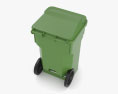 Otto Classic 65 Gallon Mobile Trash Container 3D 모델 