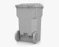 Otto Classic 65 Gallon Mobile Trash Container 3D 모델 