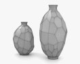 Black Vases Set 3d model