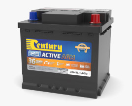 Century DIN44LH AGM Car Battery 3D model