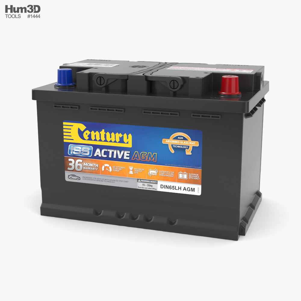 Century DIN65LH AGM Car Battery 3D model