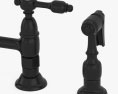 Kitchen Faucet with Brass Sprayer Matte Black 3D-Modell