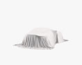 Car Cover Gray Coupe 3Dモデル 後ろ姿