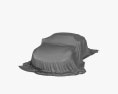 Car Cover Gray Coupe 3Dモデル wire render