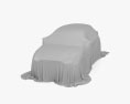 Car Cover Gray Mini Suv 3D 모델  clay render