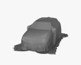 Car Cover Gray Hatchback 3D 모델  wire render