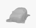 Car Cover Gray Hatchback 3Dモデル clay render