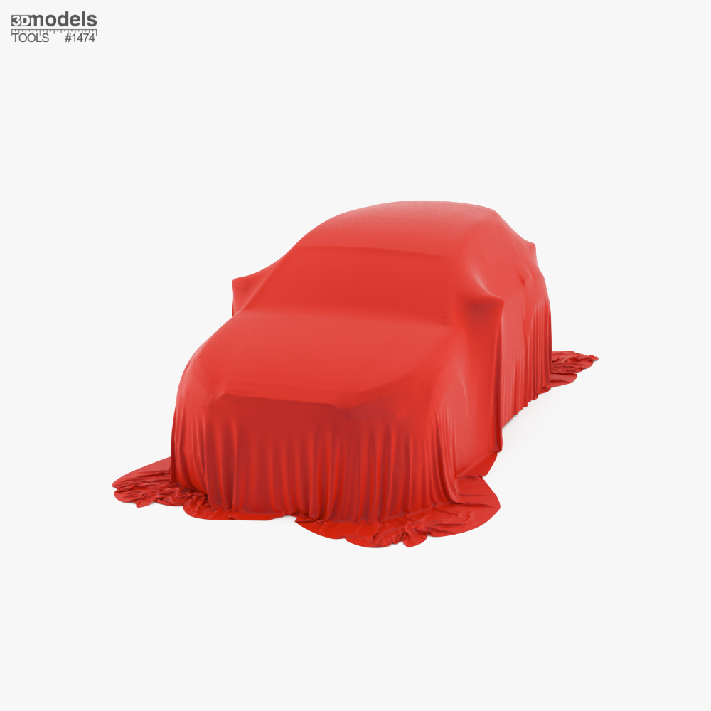 Car Cover Red Mini Suv 3D 모델 