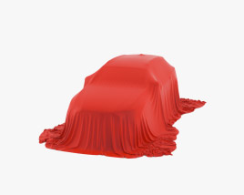 Car Cover Red Big Suv 3D 모델 
