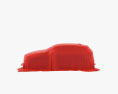 Car Cover Red Hatchback 3D模型