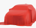 Car Cover Red Hatchback 3D 모델 