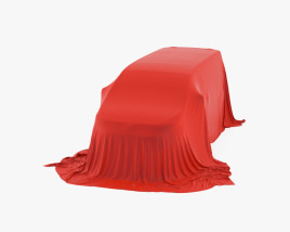 Car Cover Red Minivan Modello 3D