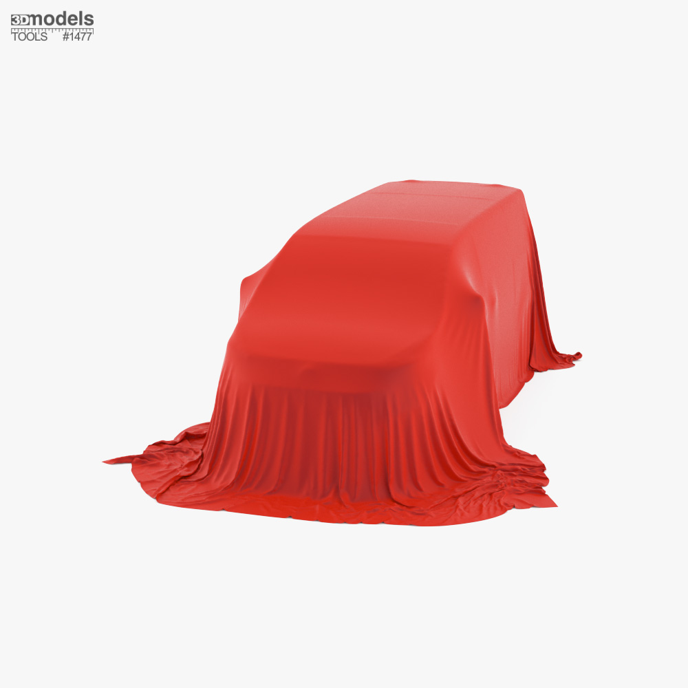 Car Cover Red Minivan 3D模型
