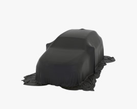 Car Cover Black Hatchback 3D 모델 
