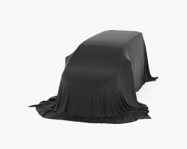 Car Cover Black Minivan 3D 모델 