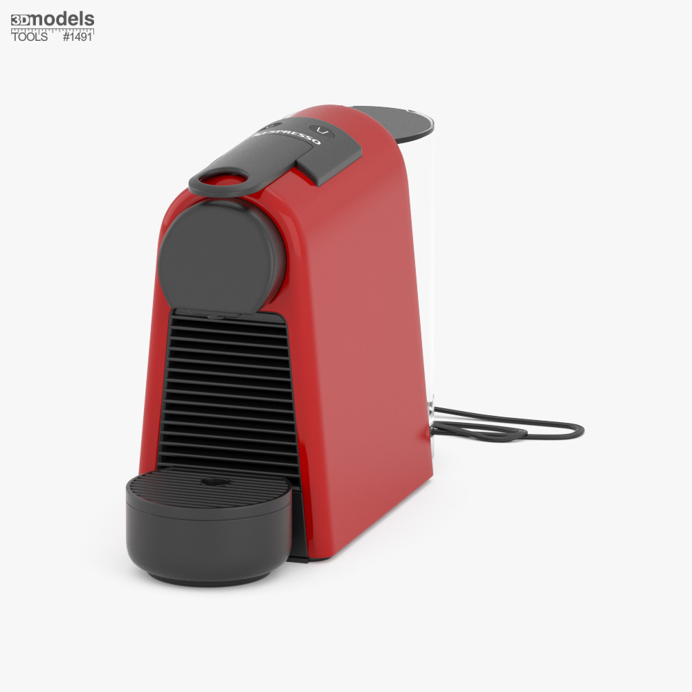 Nespresso Essenza Mini D30 Red 3D 모델 