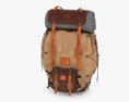Vintage Travel Backpack 3D 모델 