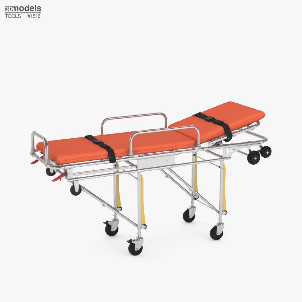 Ambulance Stretcher Trolley 3D 모델 