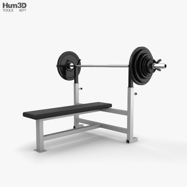 Weight Training Bench 3D model