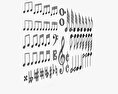 Музичні ноти 3D модель
