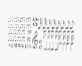 Музичні ноти 3D модель
