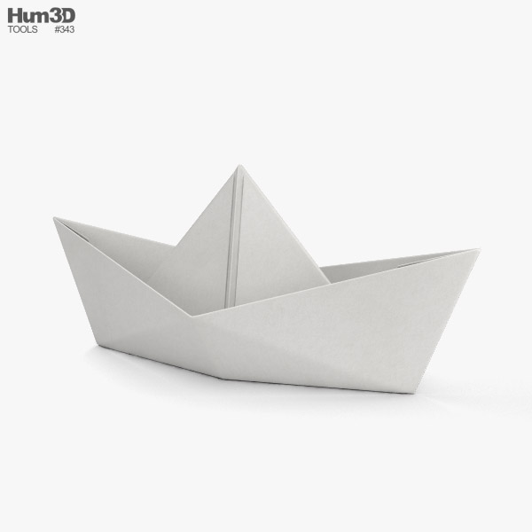 Papierschiffchen 3D-Modell
