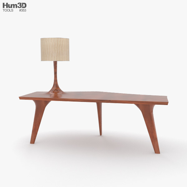 Console table with Lamp 3D model