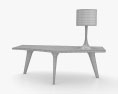 Table console avec lampe Modèle 3d