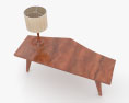 Console table with Lamp 3D 모델 