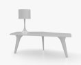 Console table with Lamp 3D модель