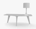 Console table with Lamp 3D 모델 