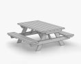 Стол для пикника 3D модель