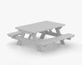 野餐桌 3D模型