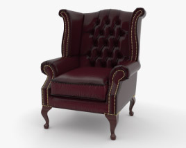 Кресло с спинкой 3D модель