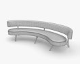 Panchina Curva Modello 3D