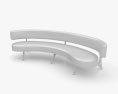 Curved Bench 3d model