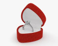 Anello di diamanti in scatola Modello 3D