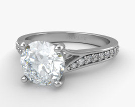 Verlobungsring mit Diamant 3D-Modell
