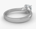 Обручальное кольцо с бриллиантом 3D модель