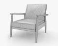 Better Homes and Gardens Flynn Mid-Century Wood Fauteuil Modèle 3d