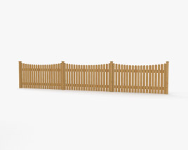 Wooden Fence 3D model